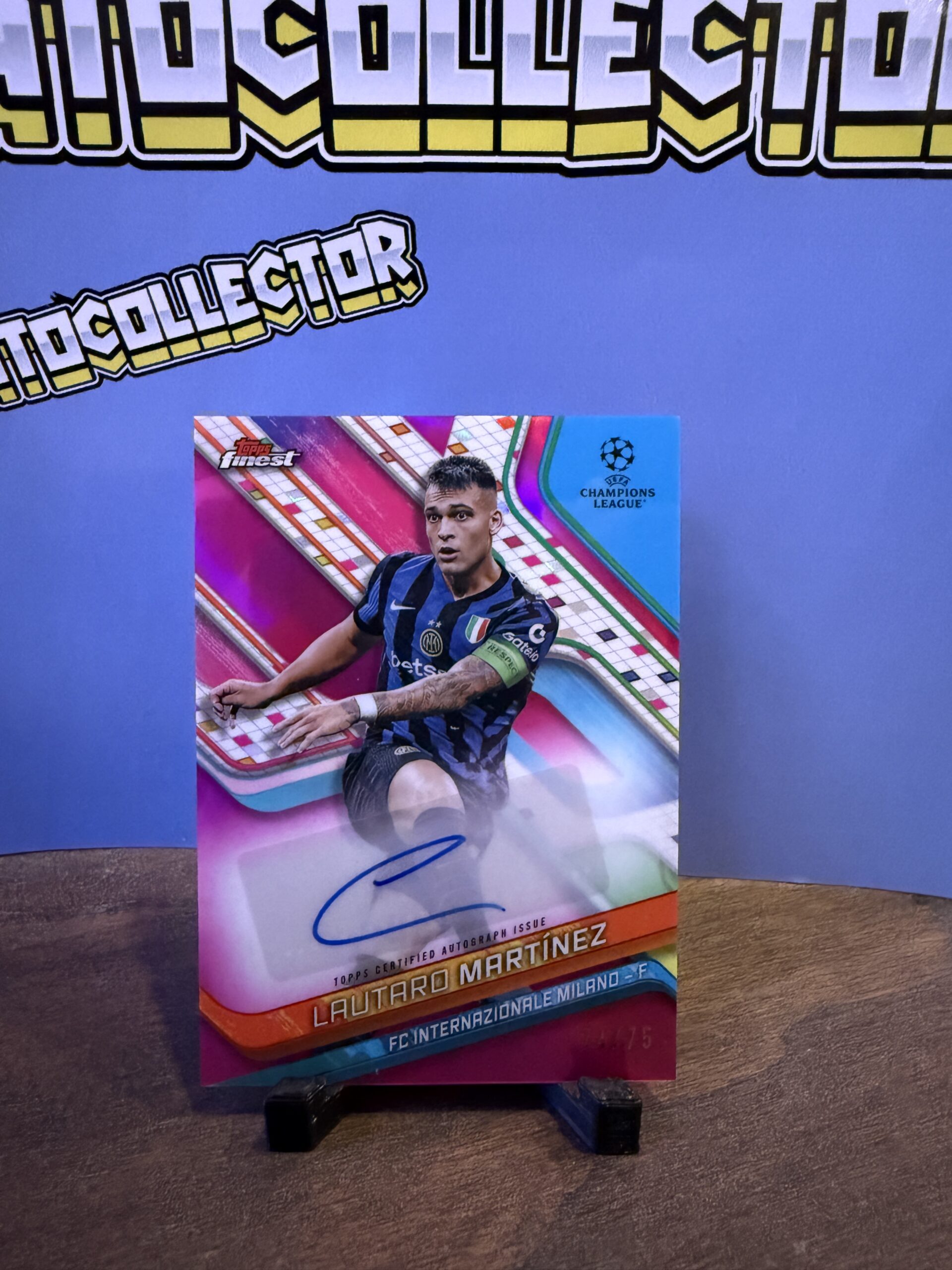Lautaro Martinez – Topps Finnest 2025 (Firma, /75)